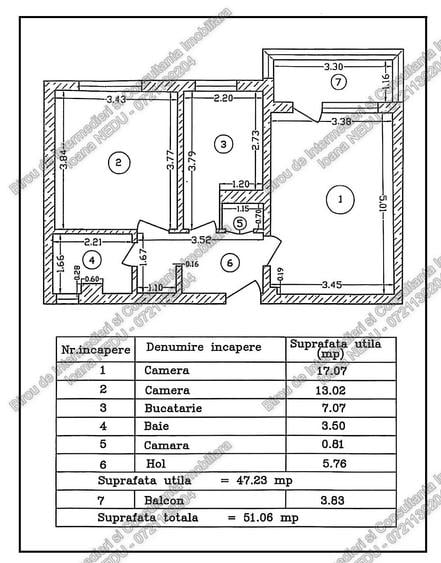 Apartament cu 2 camere decomandat în Tomis Nord