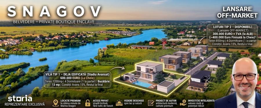 Casă cu 5 camere cu Teren 1200 Mp în Snagov