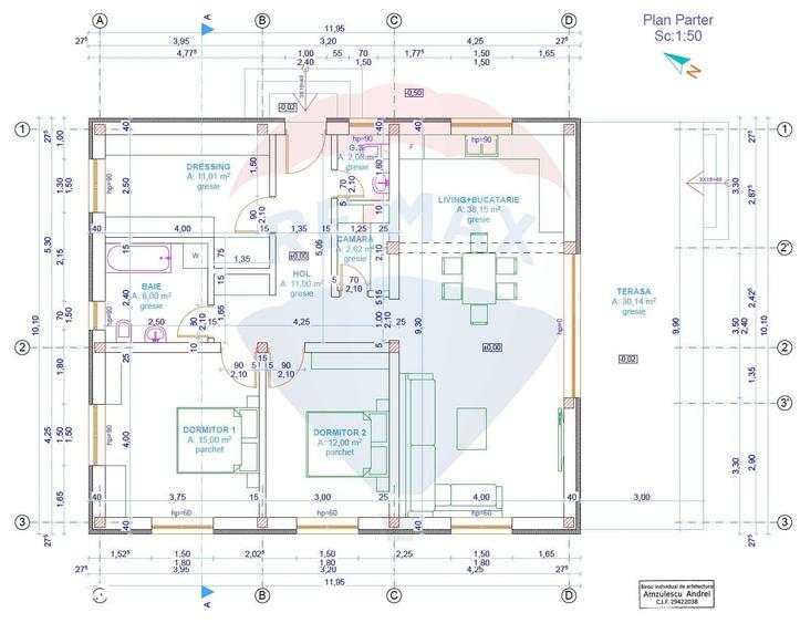 Casă cu 3 camere cu Teren 1237 Mp în Ghioroc