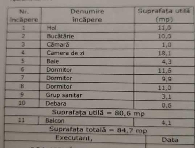 Apartament cu 4 camere decomandat în Central