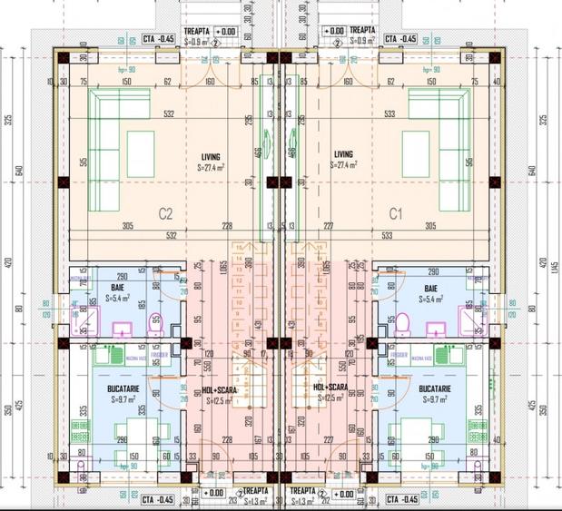 Duplex cu 5 camere cu Canalizare în Bragadiru