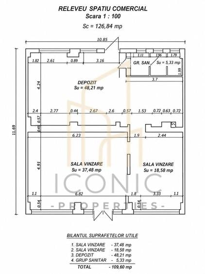 Spațiu comercial, de 110 mp, în Soarelui