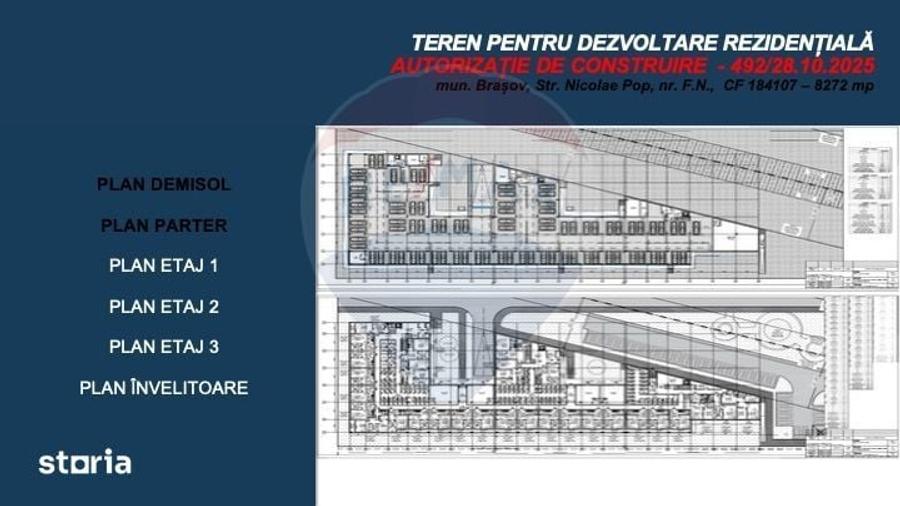 Teren dezvoltare reziden?iala 8,272mp Brasov/AUTORIZATIE DE CONSTRUIRE - 8