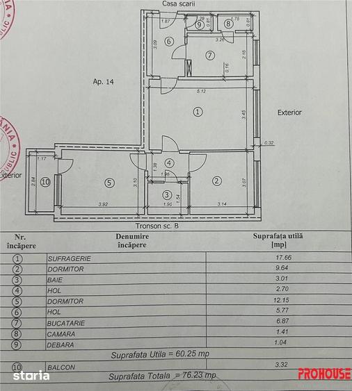 Apartament cu 3 camere semidecomandat în Republicii