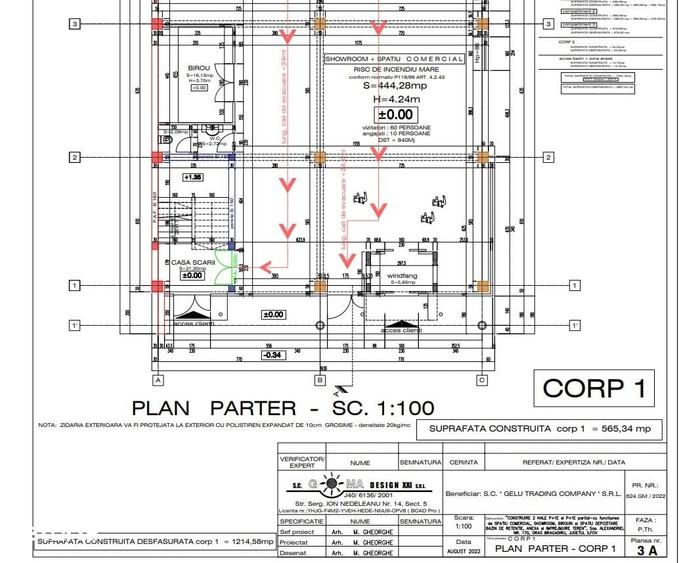 Spațiu comercial, de 1,200 mp, în Central