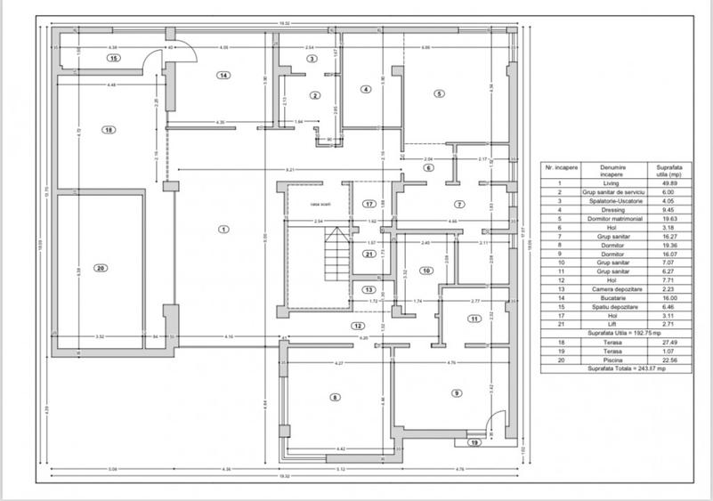 Penthouse cu 4 camere decomandat în Peninsula