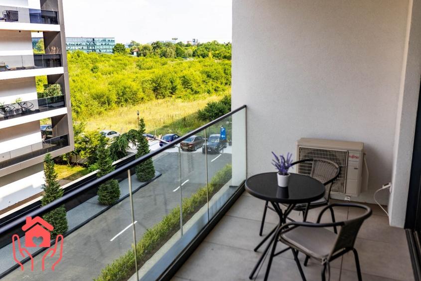 Apartament cu 2 camere semidecomandat, mobilat în Băneasa