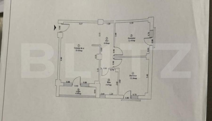 Apartament 3 camere, 66 mp, zona Micro 3 - 12