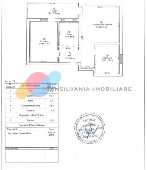 Apartament cu 3 camere în Central