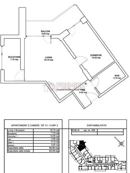 Apartament cu 2 camere în Metalurgiei