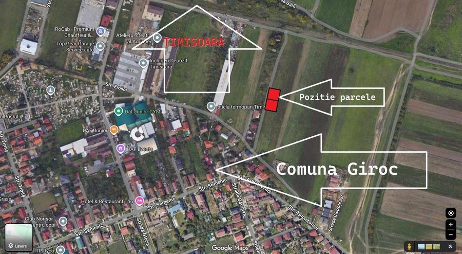 Teren Construcții intravilan de 760 mp, în Girocului