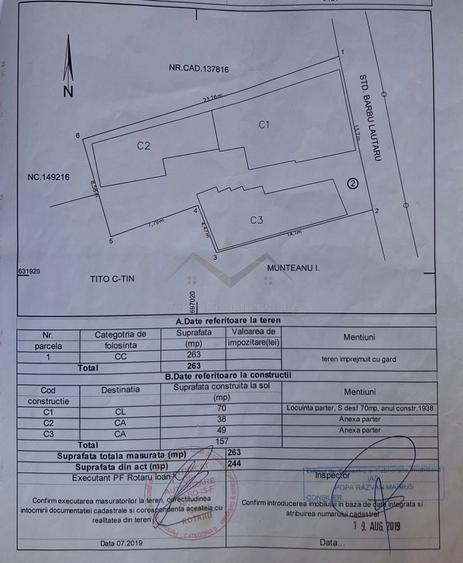 Casă individuală cu 4 camere cu Canalizare în Central
