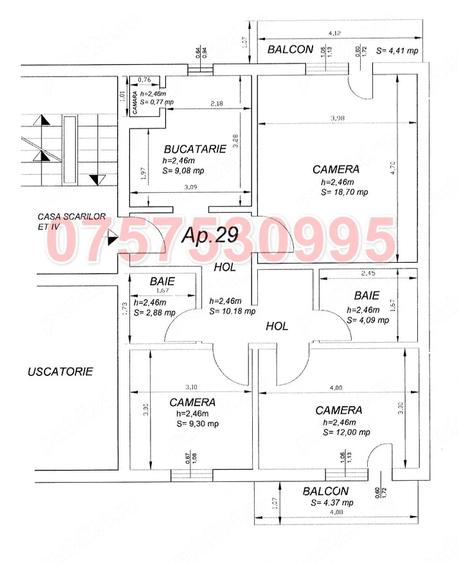 Apartament cu 3 camere decomandat în Grigorescu