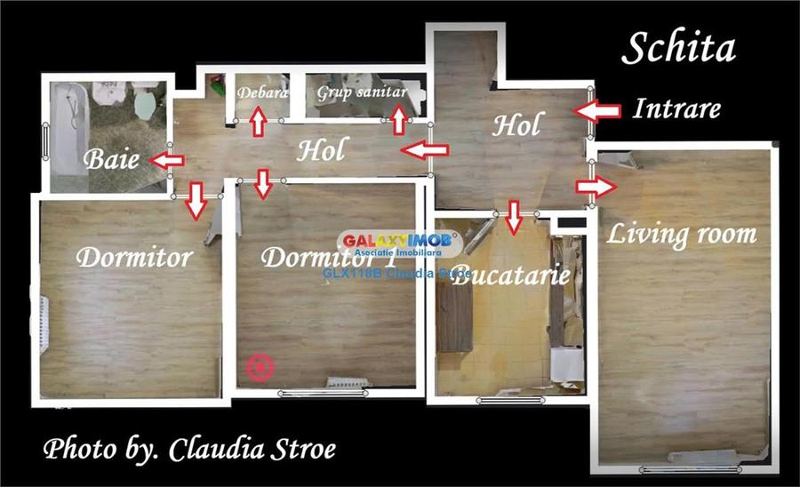 Apartament cu 3 camere decomandat în Dristor