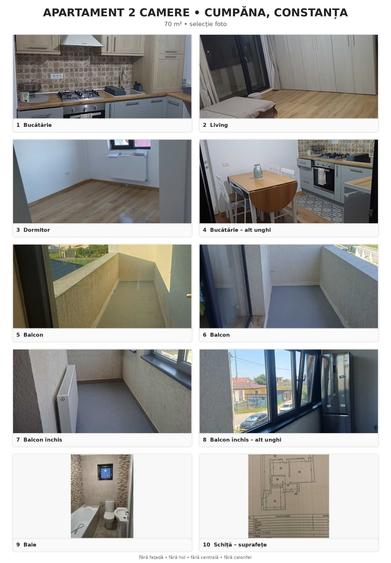 Apartament cu 2 camere decomandat în Cumpăna