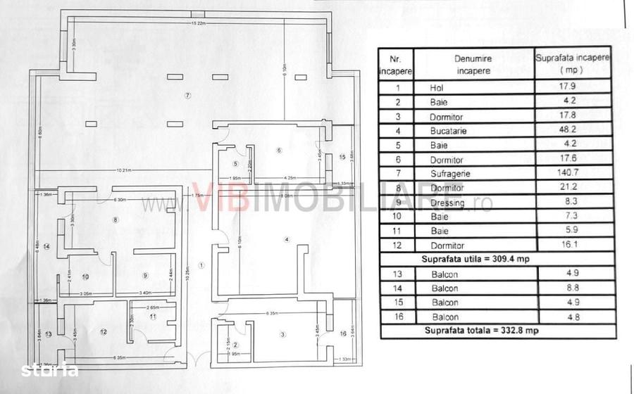 Apartament cu 4 camere în Viilor