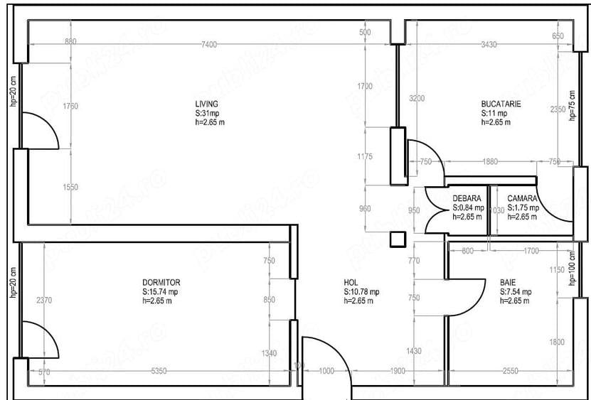 Apartament nou cu 2 camere decomandate, 80mp, finisat modern, mobilat si utilat, cu parcare, in Buna - 1