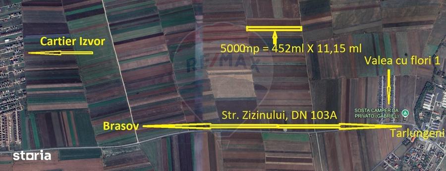 Teren de 5000 mp, în Tărlungeni