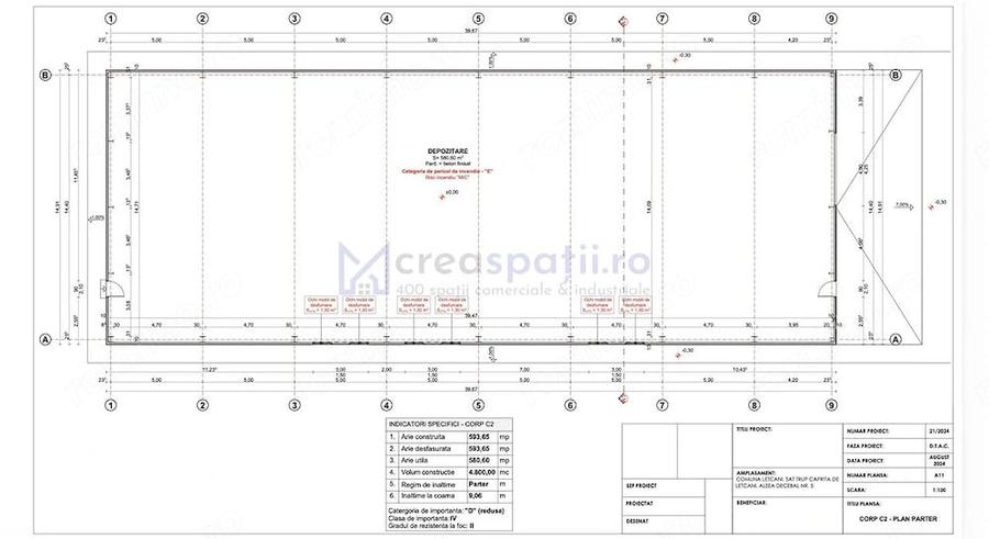Spațiu comercial, de 585 mp, în Cucuteni