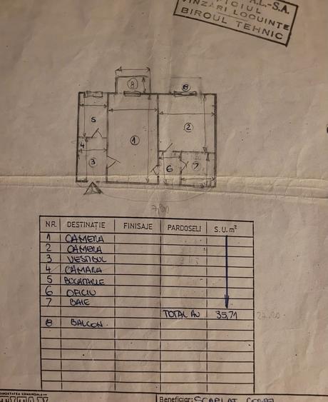 Apartament cu 2 camere semidecomandat în Vitan