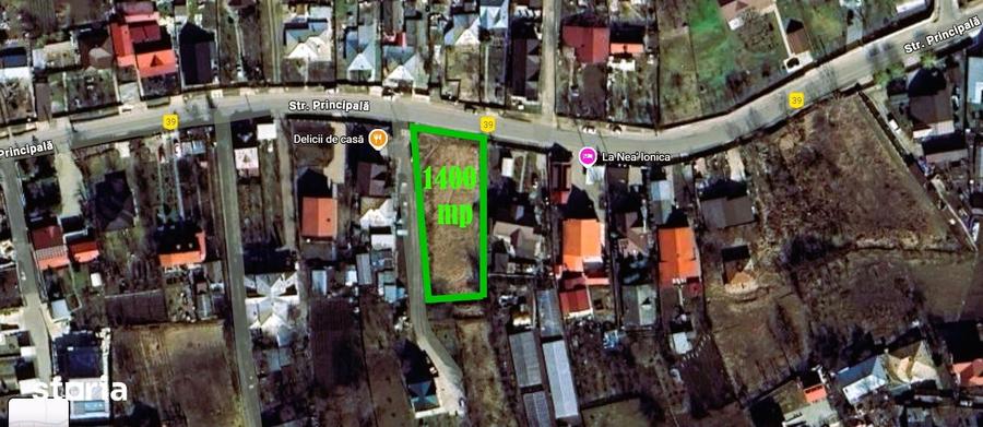Teren de 1400 mp, în Miroslava