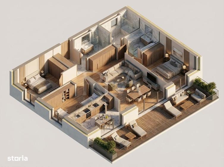 Apartament cu 4 camere decomandat în Ferdinand