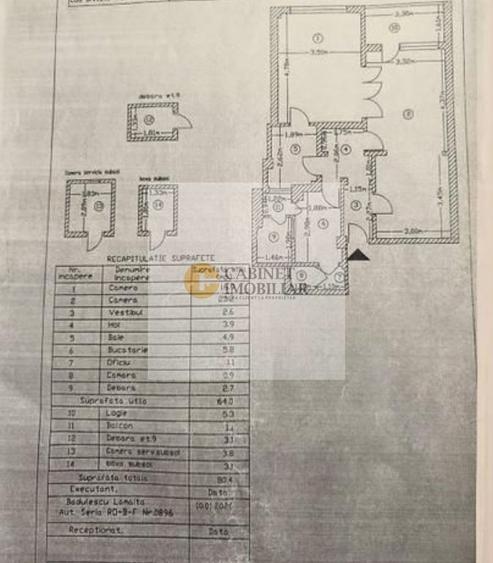 Apartament cu 2 camere circular în Sala Palatului