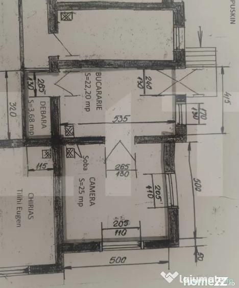 Casă cu 2 camere cu Teren 99 Mp în Central