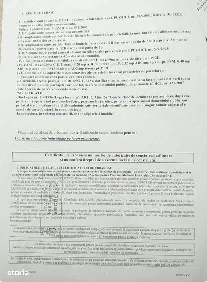 Teren de 600 mp, în Podu Roș