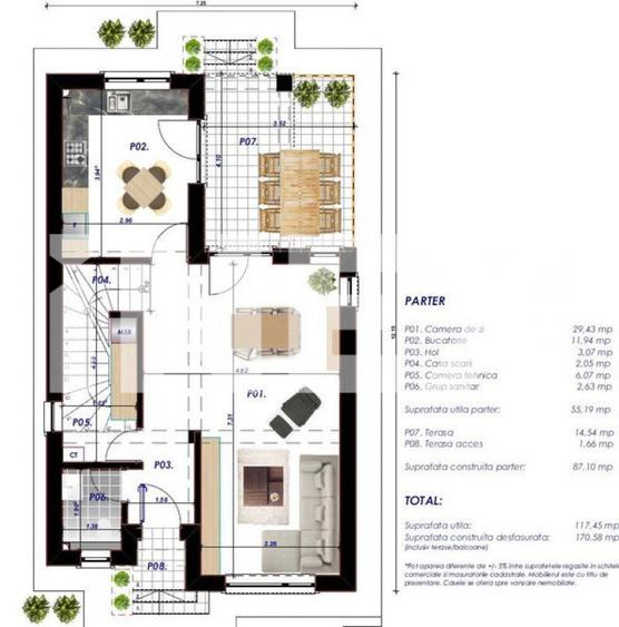 Casă cu 4 camere cu Teren 250 Mp în Craiovei