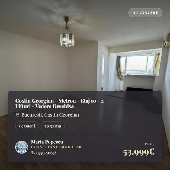 Garsonieră semidecomandată în Costin Georgian