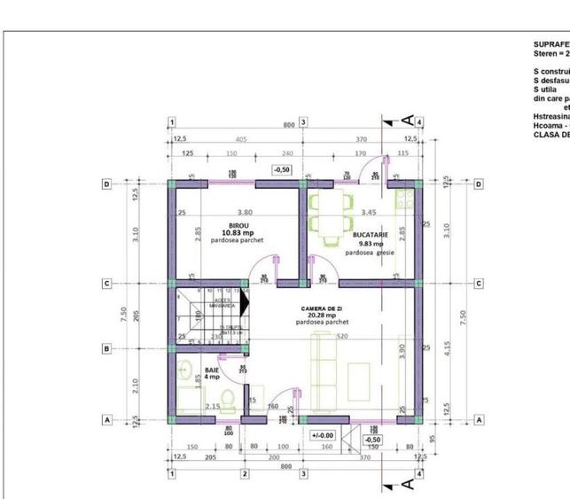 Casă cu 4 camere cu Teren 450 Mp în Central