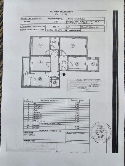 Apartament cu 4 camere decomandat în Central