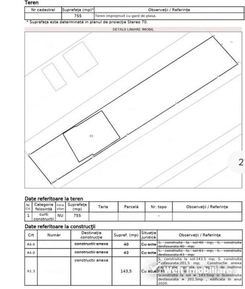 Casă cu Teren 755 Mp în Moriști