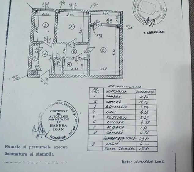 1 Decembrie - Ozana - 2 camere ,58mp - 1