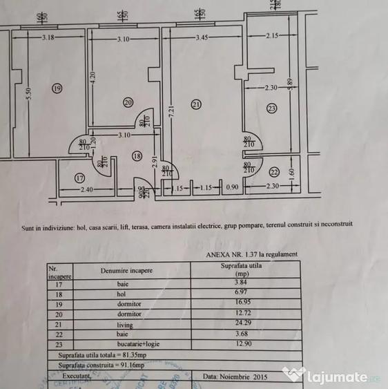 Apartament cu 3 camere semidecomandat în 9 Mai