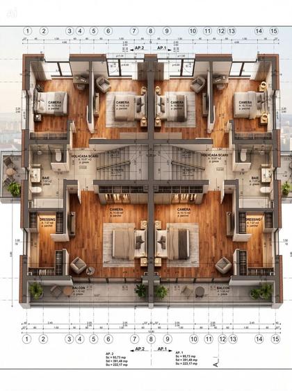 Duplex semifinisat, zona Donath Park - 8