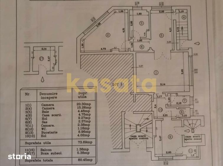 Apartament cu 2 camere decomandat, mobilat în Foișorul de Foc