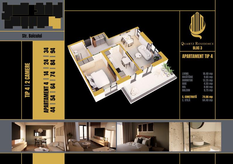 Apartament cu 2 camere în Obor