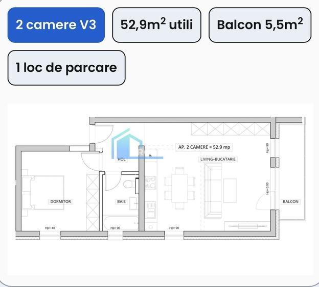 Apartament cu 2 camere decomandat în Giroc