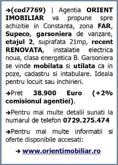 Garsonieră nedecomandată în Km 4-5