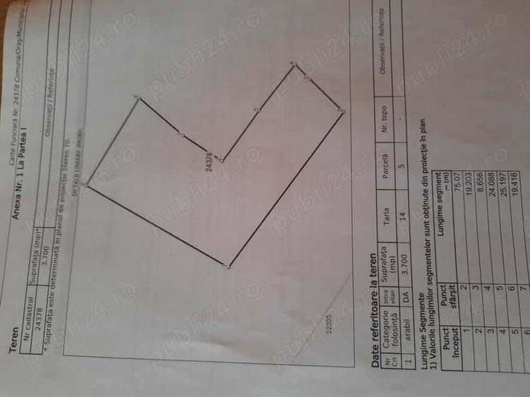 Teren de 3700 mp, în Săpunari