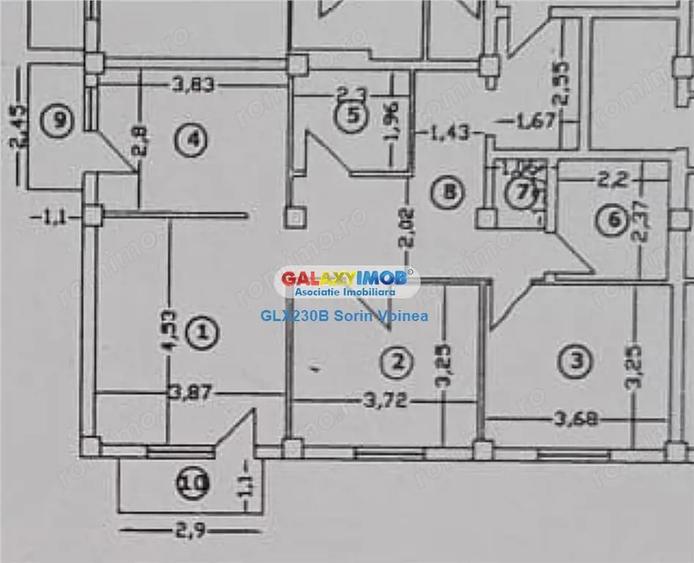 Apartament cu 3 camere decomandat în Titan