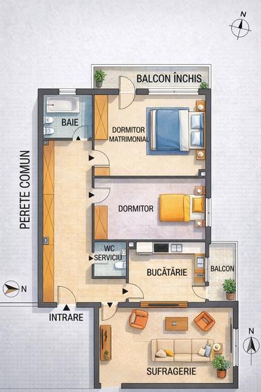 Vand apartament mostenit, 3 Camere Decomandate, Vedere spre Lac & Parc, Sebes Alba Central - 4