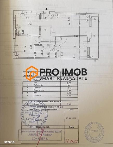 Apartament cu 3 camere decomandat în Bălcescu
