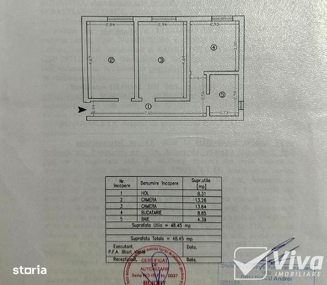 Str. Pepinierii! Ap 2 camere decomandat, 50mp, mobilat + utilat - 7