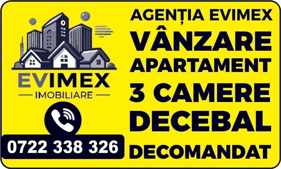 Apartament cu 3 camere decomandat în Decebal