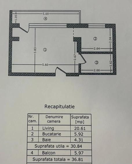 Garsonieră nedecomandată în Giurgiului