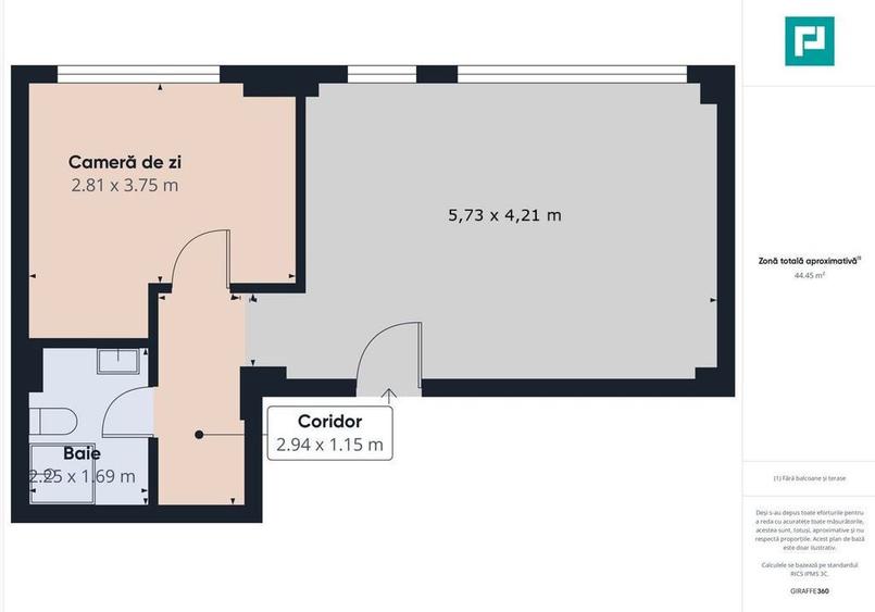 Apartament cu 2 camere decomandat în Micălaca