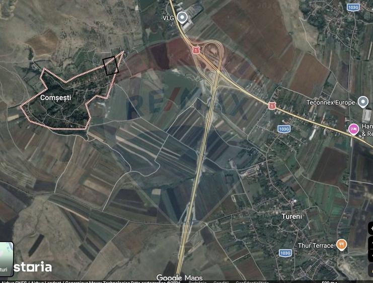 Teren de 1057 mp, în Tureni